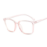 Retro Vintage Glasses Women Clear Lens Square Nerd Glass Frame Party Eyewear Selfie Pose Lady Soild Glasses