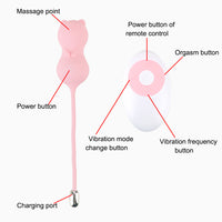 10 Speeds Electric Vaginal Balls Intimate Toys Cat Wireless Remote Control G-spot Vibrator Vibrating Egg Jumping