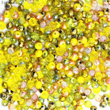 Pink Multicolor 4*6mm 50pcs  Rondelle Austria faceted Crystal Glass Beads Loose Spacer Round Beads for Jewelry Making