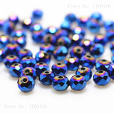 Pink Multicolor 4*6mm 50pcs  Rondelle Austria faceted Crystal Glass Beads Loose Spacer Round Beads for Jewelry Making