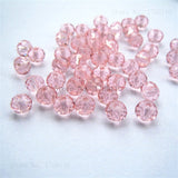 Pink Multicolor 4*6mm 50pcs  Rondelle Austria faceted Crystal Glass Beads Loose Spacer Round Beads for Jewelry Making