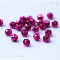 Pink Multicolor 4*6mm 50pcs  Rondelle Austria faceted Crystal Glass Beads Loose Spacer Round Beads for Jewelry Making