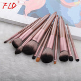 12pcs Wood Handle Makeup Brush Set Blush Brush Set Eye Eyeliner Powder Foundation Make Up Brushes Set Cosmetic Tools Kit