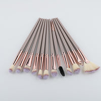 Makeup Brush Set 12pcs Professional Eye Shadow Eyeliner Eyelash Eyebrow Mascara Edge Control Brushes Set Tools Kit