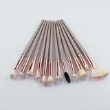 Makeup Brush Set 12pcs Professional Eye Shadow Eyeliner Eyelash Eyebrow Mascara Edge Control Brushes Set Tools Kit