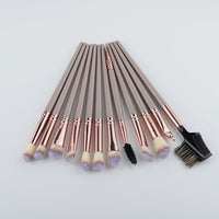 Makeup Brush Set 12pcs Professional Eye Shadow Eyeliner Eyelash Eyebrow Mascara Edge Control Brushes Set Tools Kit