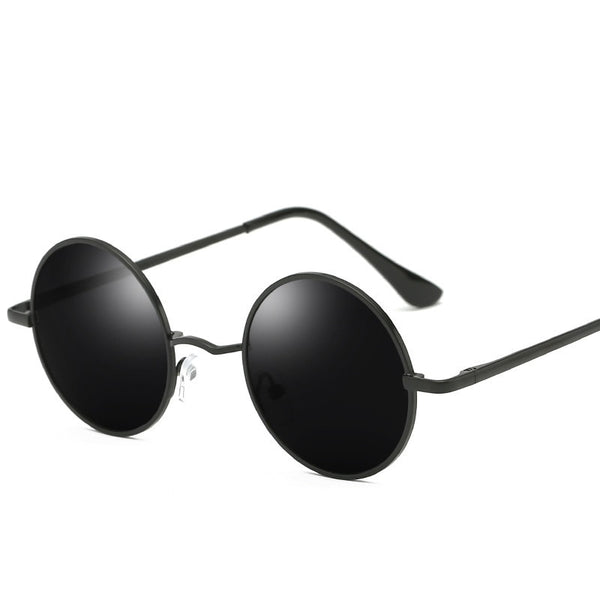 Retro Punk Round Polarized Sunglasses Men Women Round Metal Frame Sun Glasses UV400