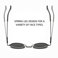 Retro Punk Round Polarized Sunglasses Men Women Round Metal Frame Sun Glasses UV400