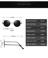 Retro Punk Round Polarized Sunglasses Men Women Round Metal Frame Sun Glasses UV400