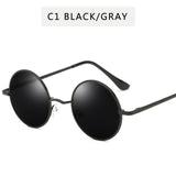 Retro Punk Round Polarized Sunglasses Men Women Round Metal Frame Sun Glasses UV400