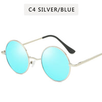 Retro Punk Round Polarized Sunglasses Men Women Round Metal Frame Sun Glasses UV400