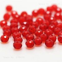 1mm,2mm,3*4mm,4*6mm,6*8mm,8*10mm,10*12mm Austria faceted Crystal Glass Beads Loose Spacer Round Beads for Jewelry Making