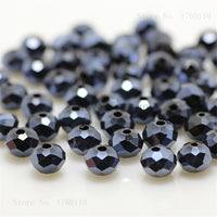 1mm,2mm,3*4mm,4*6mm,6*8mm,8*10mm,10*12mm Austria faceted Crystal Glass Beads Loose Spacer Round Beads for Jewelry Making