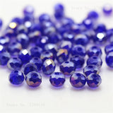 1mm,2mm,3*4mm,4*6mm,6*8mm,8*10mm,10*12mm Austria faceted Crystal Glass Beads Loose Spacer Round Beads for Jewelry Making