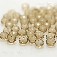 1mm,2mm,3*4mm,4*6mm,6*8mm,8*10mm,10*12mm Austria faceted Crystal Glass Beads Loose Spacer Round Beads for Jewelry Making