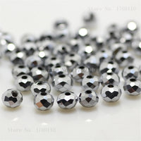 1mm,2mm,3*4mm,4*6mm,6*8mm,8*10mm,10*12mm Austria faceted Crystal Glass Beads Loose Spacer Round Beads for Jewelry Making