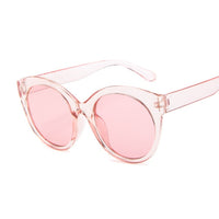 Round Cat Eye Sunglasses Women Candy Color Brown Female Sun Glasses Lady