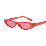 White Red Small Cat Eye Sunglasses Women Black Sun Glasses Female Ladies Cateyes Sunglass Glass