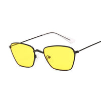 Cat Eye Sunglasses Women Design Lady Metal Small Frame Plain Sun Glasses Female UV400