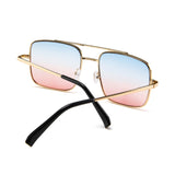 Flat Top Coating Ocean Sunglasses Women Big Frame Siamese Lenses Square Men Sun Glasses UV400