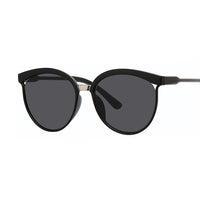 Black Cat Eye Sunglasses Women Eyewear Black Female Sunglass Mirror Round Cateye Glasses for Woman