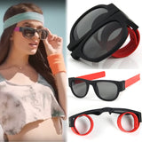 Folding Slap Wristband Sport Sunglasses Women Slappable Sun Glasses for Male Wristband Fold Shades Eyewear