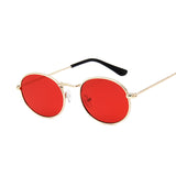 Oval Sunglasses Women Small Black Red Yellow Shades Sun Glasses Female