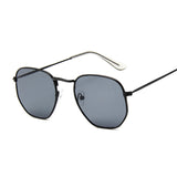 Small Polygonal Metal Sunglasses Women Sun Glasses Female Oval Eyewear UV400