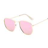 Small Polygonal Metal Sunglasses Women Sun Glasses Female Oval Eyewear UV400