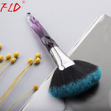 Crystal Makeup Brushes Set Powder Foundation Fan Brush Eye Shadow Eyebrow Professional Blush Makeup Brush Tools