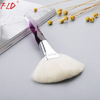 Crystal Makeup Brushes Set Powder Foundation Fan Brush Eye Shadow Eyebrow Professional Blush Makeup Brush Tools