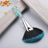 Crystal Makeup Brushes Set Powder Foundation Fan Brush Eye Shadow Eyebrow Professional Blush Makeup Brush Tools