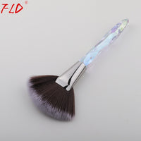 Crystal Makeup Brushes Set Powder Foundation Fan Brush Eye Shadow Eyebrow Professional Blush Makeup Brush Tools