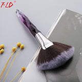 Crystal Makeup Brushes Set Powder Foundation Fan Brush Eye Shadow Eyebrow Professional Blush Makeup Brush Tools