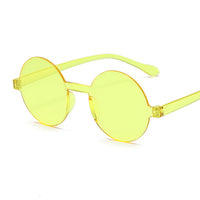 Round Frame Sunglasses Women Black Yellow Sun Glasses Female Outdoor Driving