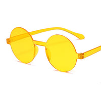 Round Frame Sunglasses Women Black Yellow Sun Glasses Female Outdoor Driving