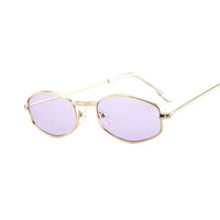 Small Frame Rectangle Sunglasses Women Mirror Metal Sun Glasses Female Vintage