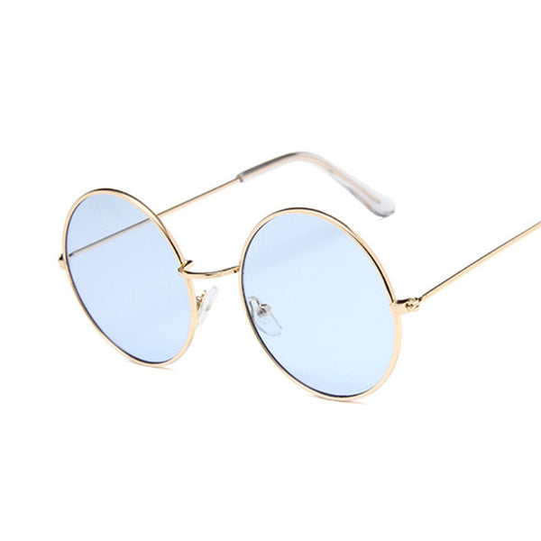 Oval Sunglasses Women Small Unisex Metal Frame Color Lenses Sun Glasses Female UV400