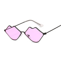 Lip Sunglasses Women Ladies Red Metal Sun Glasses Mirror Shades