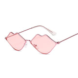 Lip Sunglasses Women Ladies Red Metal Sun Glasses Mirror Shades