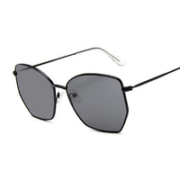 Cat Eye Sunglasses Women Classic Flat Lens Clear Sun Glasses Female Male Small Metal Frame Square