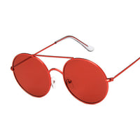 Metal Round Sunglasses Women Black Big Red Sun Glasses Shades Female Sunglass UV400