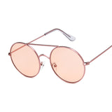 Metal Round Sunglasses Women Black Big Red Sun Glasses Shades Female Sunglass UV400