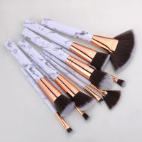 10 Pcs Professional Makeup Brushes Set Full Function Foundation Eye Powder Fan Blush Brush Makeup Tools Brushes Set Kit