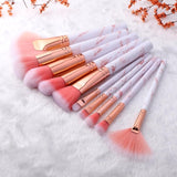 10 Pcs Professional Makeup Brushes Set Full Function Foundation Eye Powder Fan Blush Brush Makeup Tools Brushes Set Kit