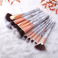 10 Pcs Professional Makeup Brushes Set Full Function Foundation Eye Powder Fan Blush Brush Makeup Tools Brushes Set Kit