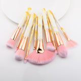 10 Pcs Professional Makeup Brushes Set Full Function Foundation Eye Powder Fan Blush Brush Makeup Tools Brushes Set Kit