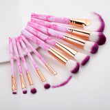 10 Pcs Professional Makeup Brushes Set Full Function Foundation Eye Powder Fan Blush Brush Makeup Tools Brushes Set Kit