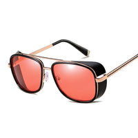 Tony Stark Iron Man Sunglasses Men Women Steampunk Sun Glasses Male Gradient Red Sunglass UV400