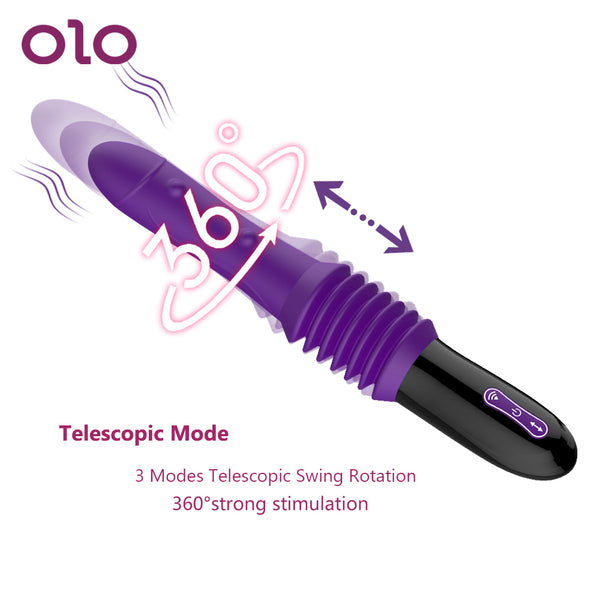 G-spot Vibration Massager for Women Masturbation Automatic Stretching Dildo Vibrator Sex Machine